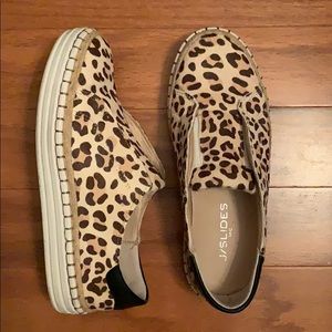J/Slides calf-skin slip ons